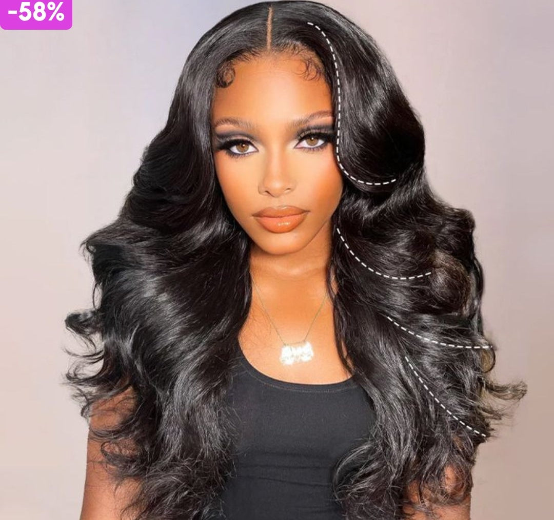 HD high quality M-cap Body Wave 9x6 Upgraded Trendy Layered Cut Pre-Everything Wear Go Glueless Lace Closure Wig