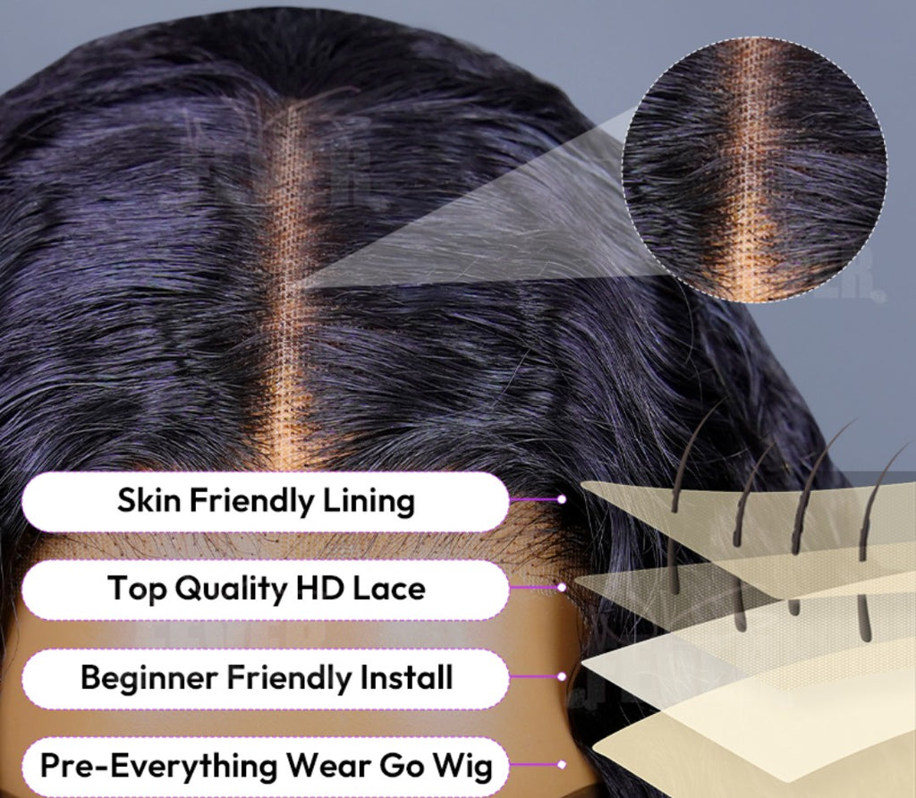 Top Tier HD HIGHEST QUALITY Natural Body Wave Pre-Cut 13x4 Lace Frontal Bleached Knots Natural Hairline Wear Go Glueless Wig With Invisi Draw-Strings