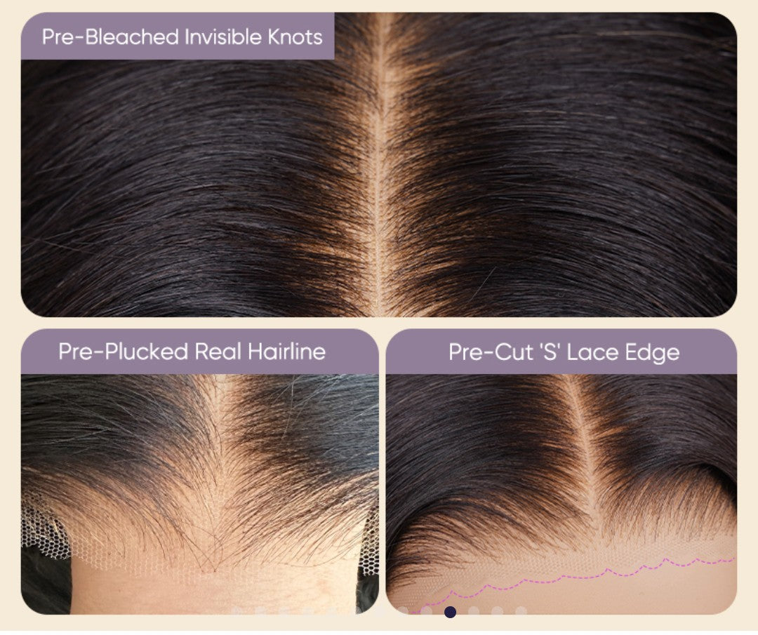 Top Tier HD HIGHEST QUALITY Natural Body Wave Pre-Cut 13x4 Lace Frontal Bleached Knots Natural Hairline Wear Go Glueless Wig With Invisi Draw-Strings
