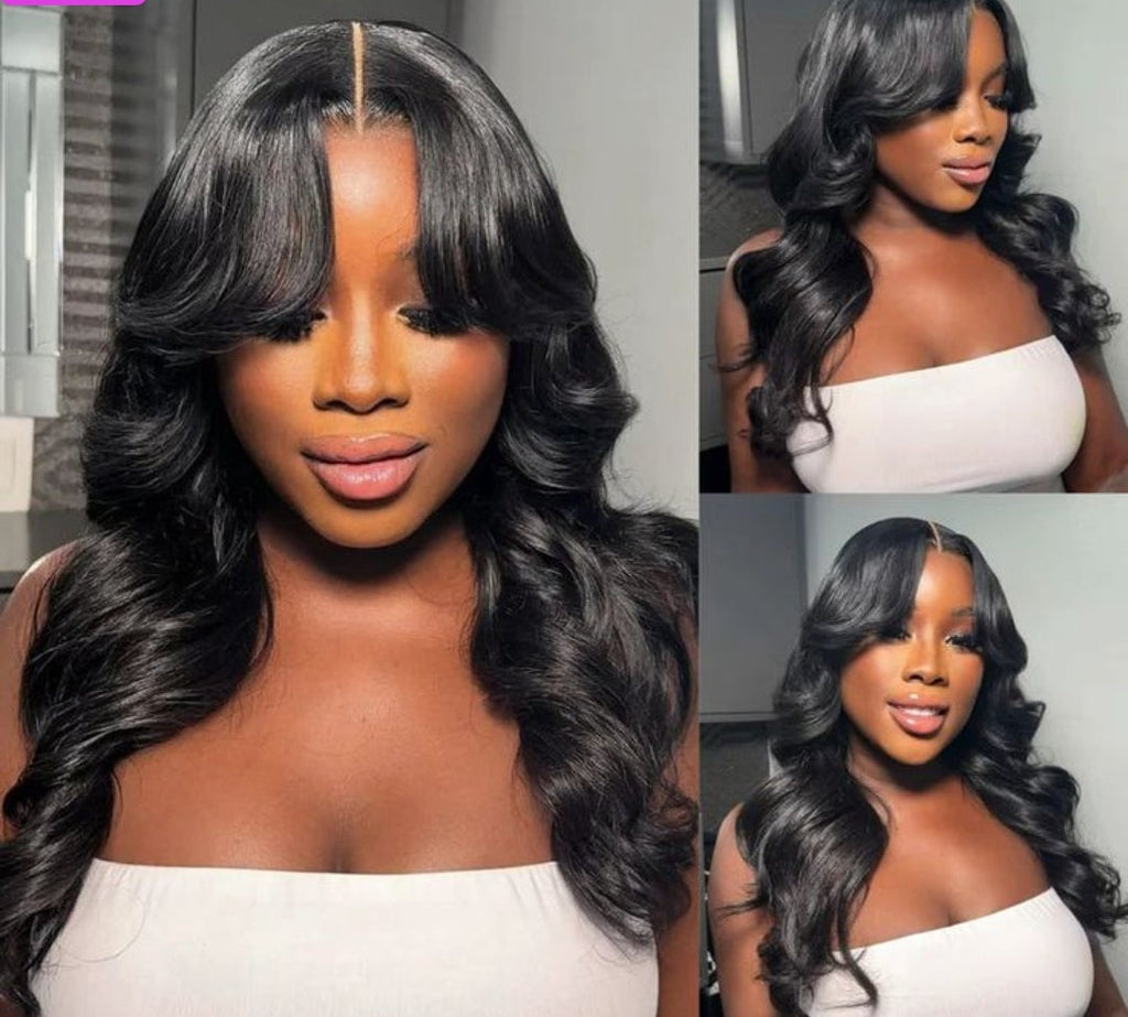 HD high quality M-cap Body Wave 9x6 Upgraded Trendy Layered Cut Pre-Everything Wear Go Glueless Lace Closure Wig