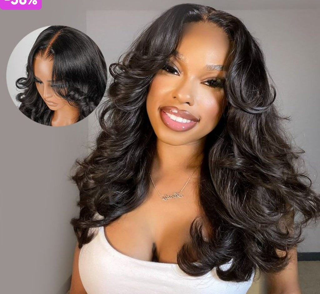 HD high quality M-cap Body Wave 9x6 Upgraded Trendy Layered Cut Pre-Everything Wear Go Glueless Lace Closure Wig