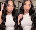 New HIGH QUALITY HD Natural Body Wave Pre-Cut 13x4 Lace Frontal Bleached Knots Natural Hairline Wear Go Glueless Wig With Invisi Draw-Strings