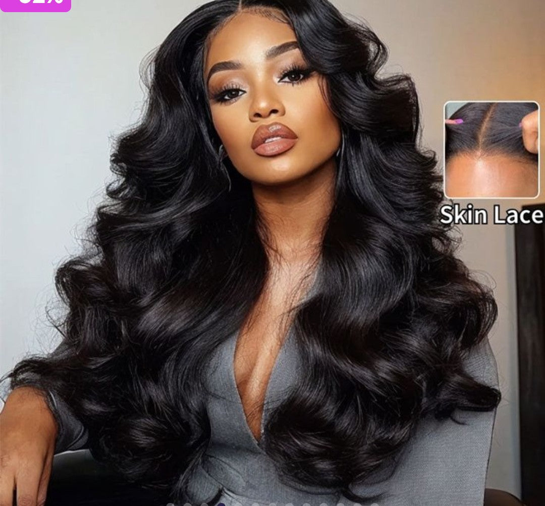 Top Tier HD HIGHEST QUALITY Natural Body Wave Pre-Cut 13x4 Lace Frontal Bleached Knots Natural Hairline Wear Go Glueless Wig With Invisi Draw-Strings
